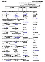 Đề kiểm tra học kỳ II môn Tiếng Anh Lớp 8 - Năm học 2011-2012 (Có đáp án)